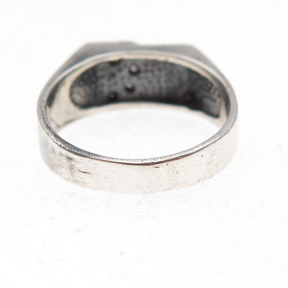 925 Sterling Silver Vintage Round-Cut C Z Arrow Ring Size 8.5