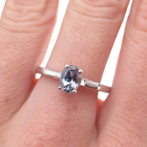 Chuck Clemency 925 Sterling Silver Real Oval-Cut Iolite Ring Size 8.25