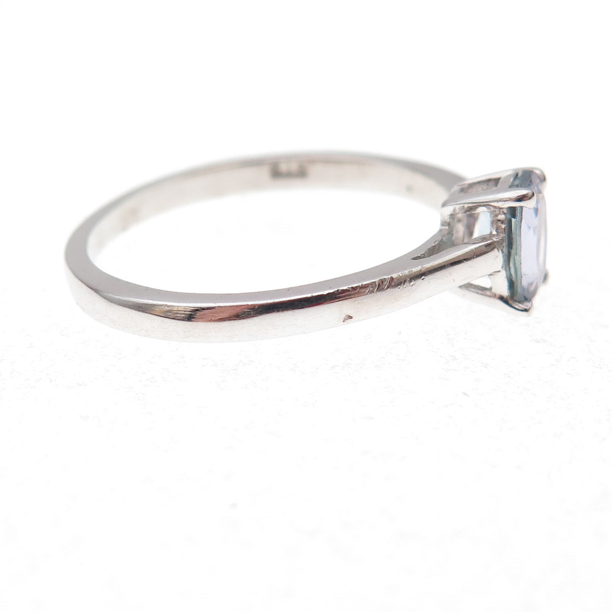 Chuck Clemency 925 Sterling Silver Real Oval-Cut Iolite Ring Size 8.25