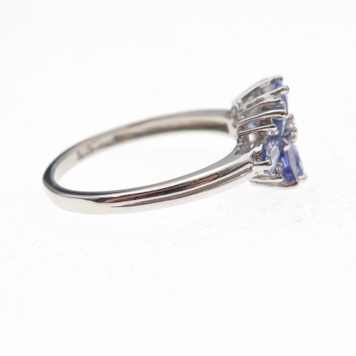 Chuck Clemency 925 Sterling Silver Real Multi-Cut Tanzanite Ring Size 8