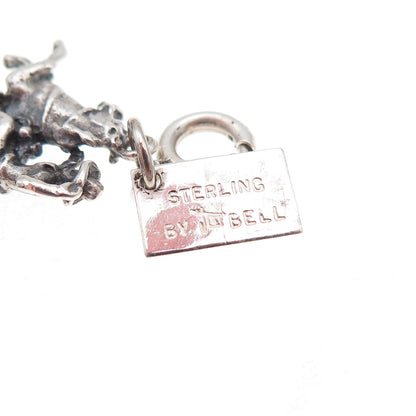 Bell Trading Post 925 Sterling Silver Vintage Rodeo Cowboy Spring Ring Pendant
