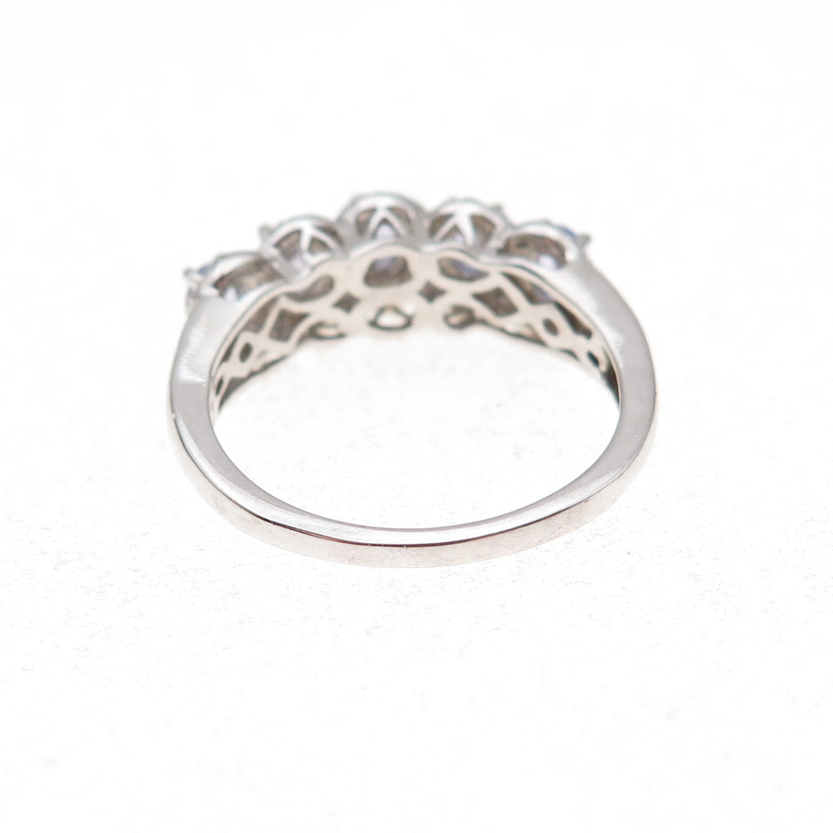 Chuck Clemency 925 Sterling Silver Real Oval-Cut Tanzanite Ring Size 7.75