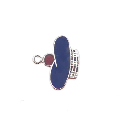 Breadner Co. 925 Sterling Silver Vintage Enamel Hat Charm Pendant