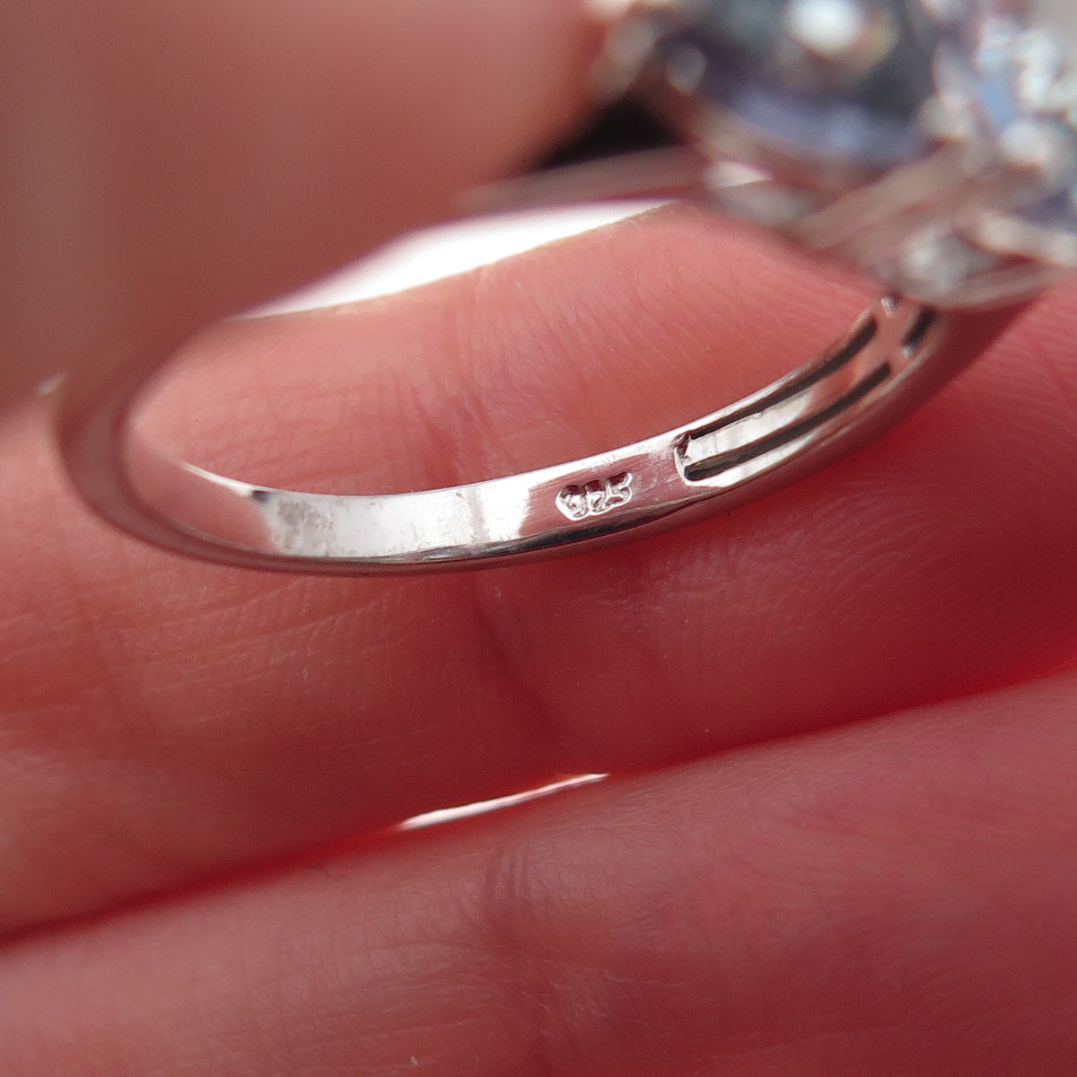 Chuck Clemency 925 Sterling Silver Real Tanzanite Ring Size 8.25