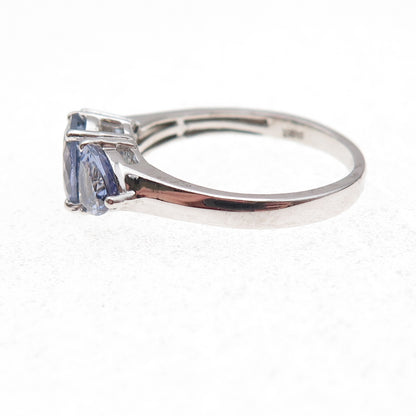 Chuck Clemency 925 Sterling Silver Real Tanzanite Ring Size 8.25