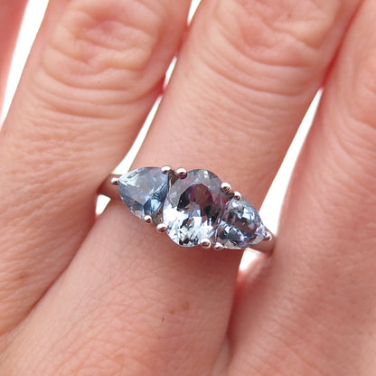 Chuck Clemency 925 Sterling Silver Real Tanzanite Ring Size 8.25