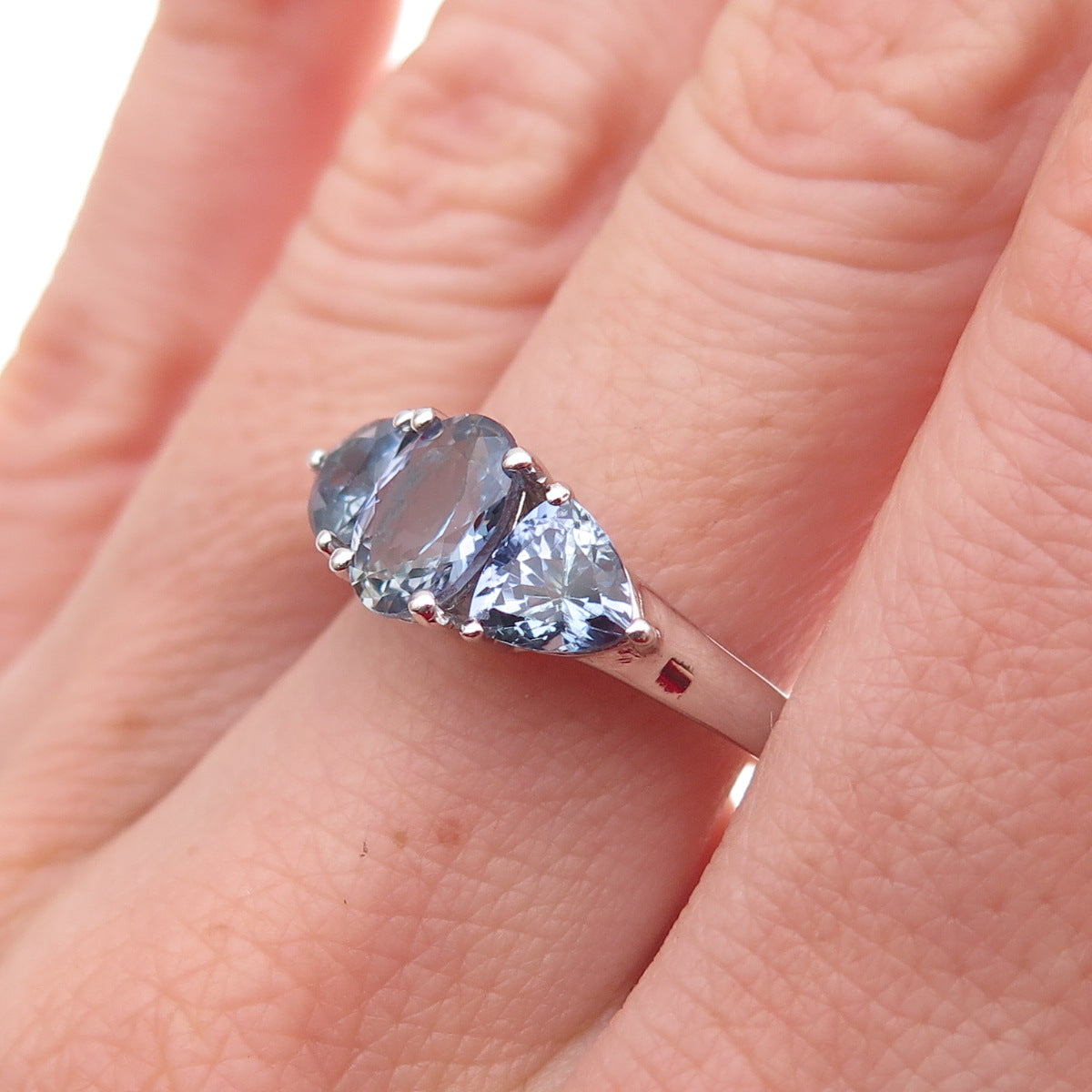 Chuck Clemency 925 Sterling Silver Real Tanzanite Ring Size 8.25