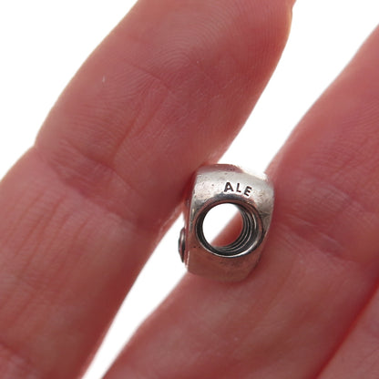 Pandora 925 Sterling Silver Pink C Z Sister's Love Heart Slide Bead Charm