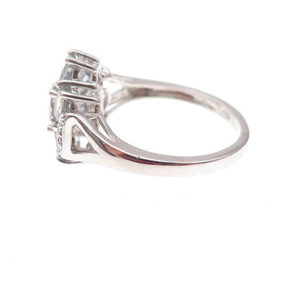 Chuck Clemency 925 Sterling Silver Real Diamond & Iolite Ring Size 8