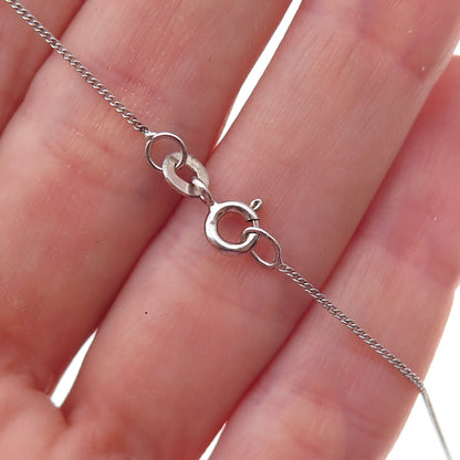 Chuck Clemency 925 Sterling Silver Real Tanzanite Curb Chain Necklace 20"