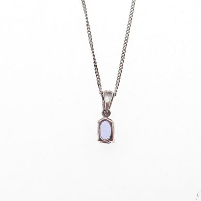 Chuck Clemency 925 Sterling Silver Real Tanzanite Curb Chain Necklace 20"