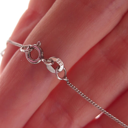 Chuck Clemency 925 Sterling Silver Real Tanzanite Curb Chain Necklace 20"