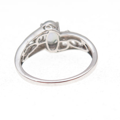 Chuck Clemency 925 Sterling Silver Real Iolite & White Topaz Ring Size 8.25
