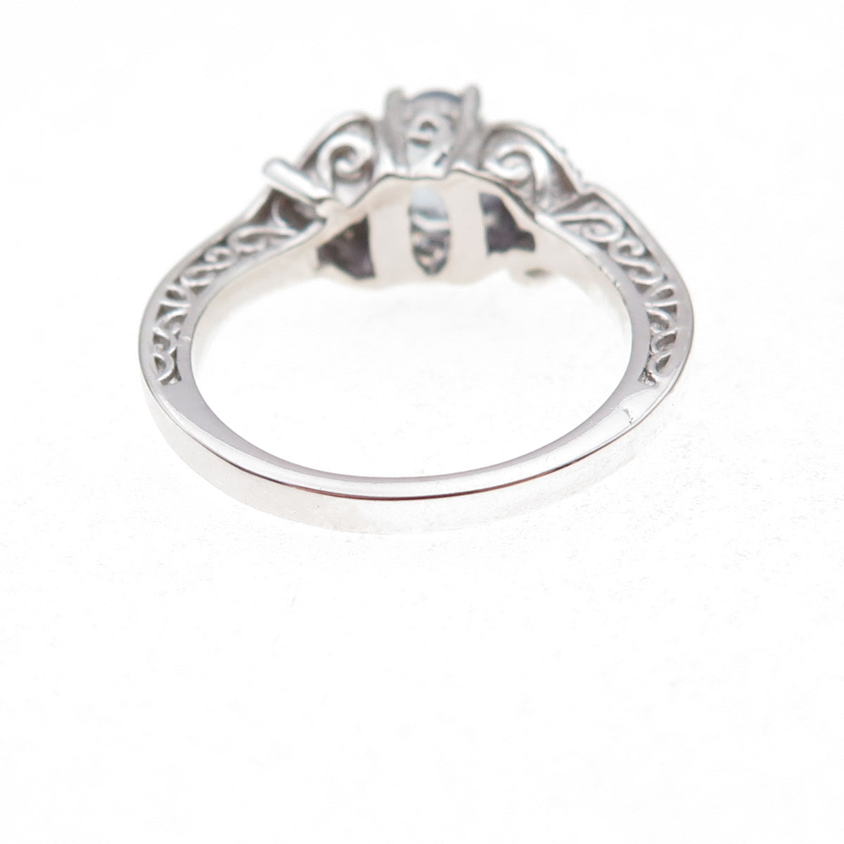 Chuck Clemency 925 Sterling Silver Real Tanzanite & White Topaz Ring Size 8