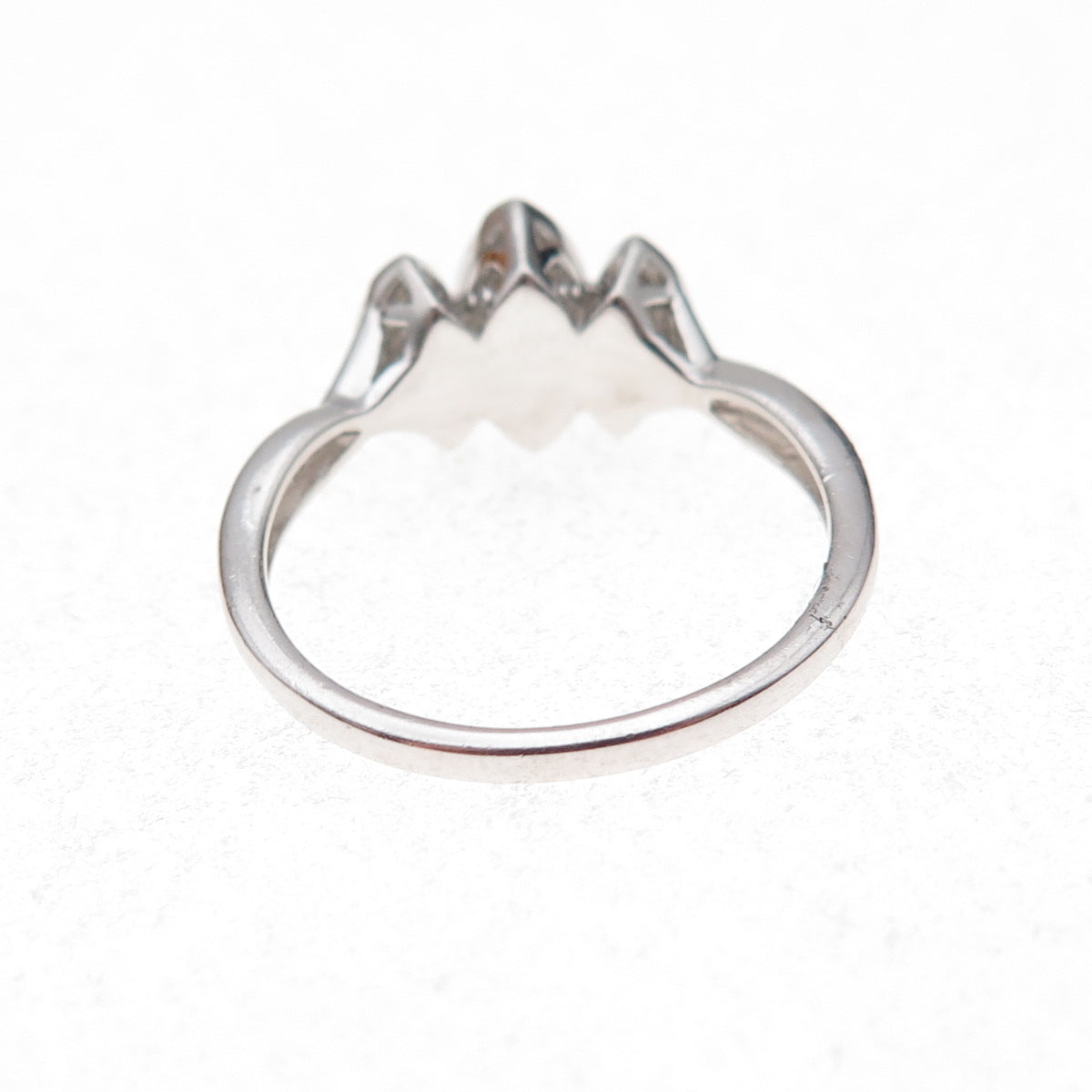Sai 925 Sterling Silver Real Round-Cut Diamond Ring Size 7