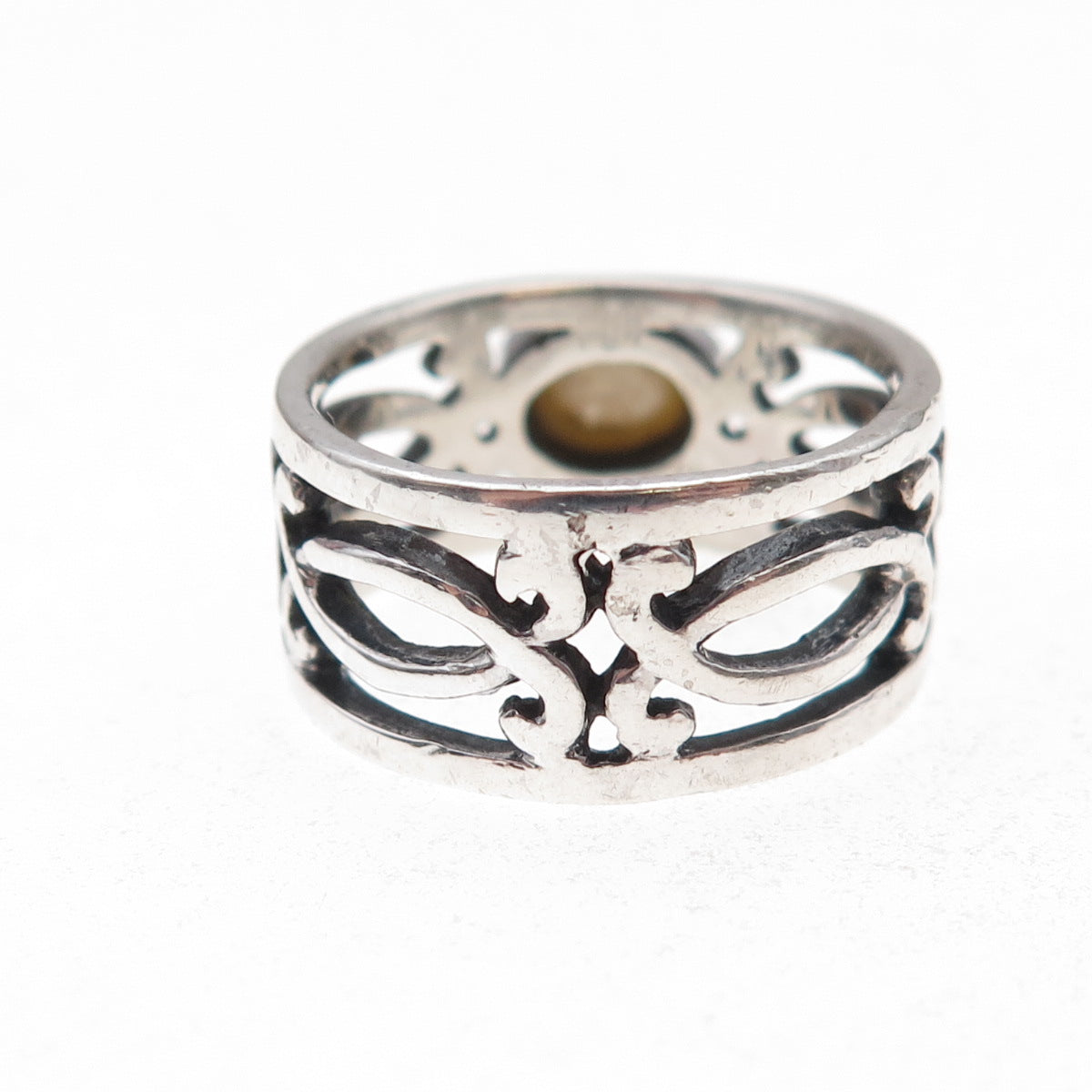Mark Wasserman Samara 925 Sterling Silver Vintage Real MOP Band Ring Size 6.5