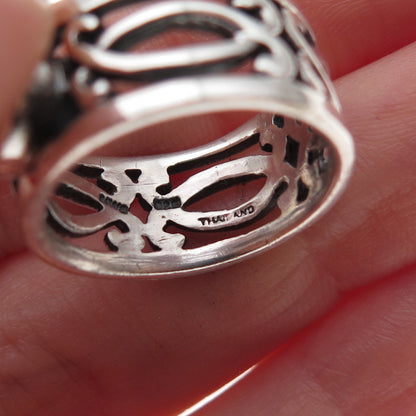 Mark Wasserman Samara 925 Sterling Silver Vintage Real MOP Band Ring Size 6.5