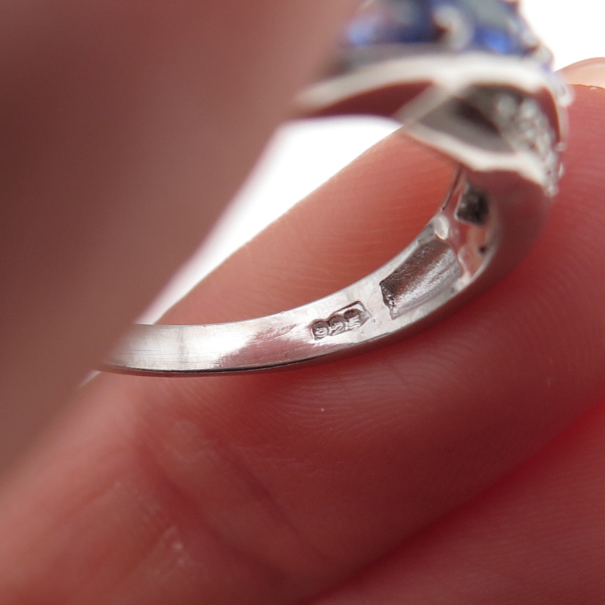 Chuck Clemency 925 Sterling Silver Real Diamond & Tanzanite Ring Size 8.25