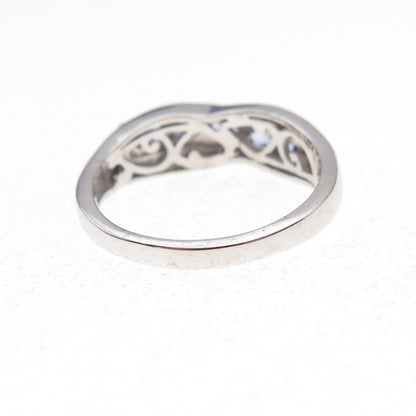 Chuck Clemency 925 Sterling Silver Real Diamond & Tanzanite Ring Size 8.25