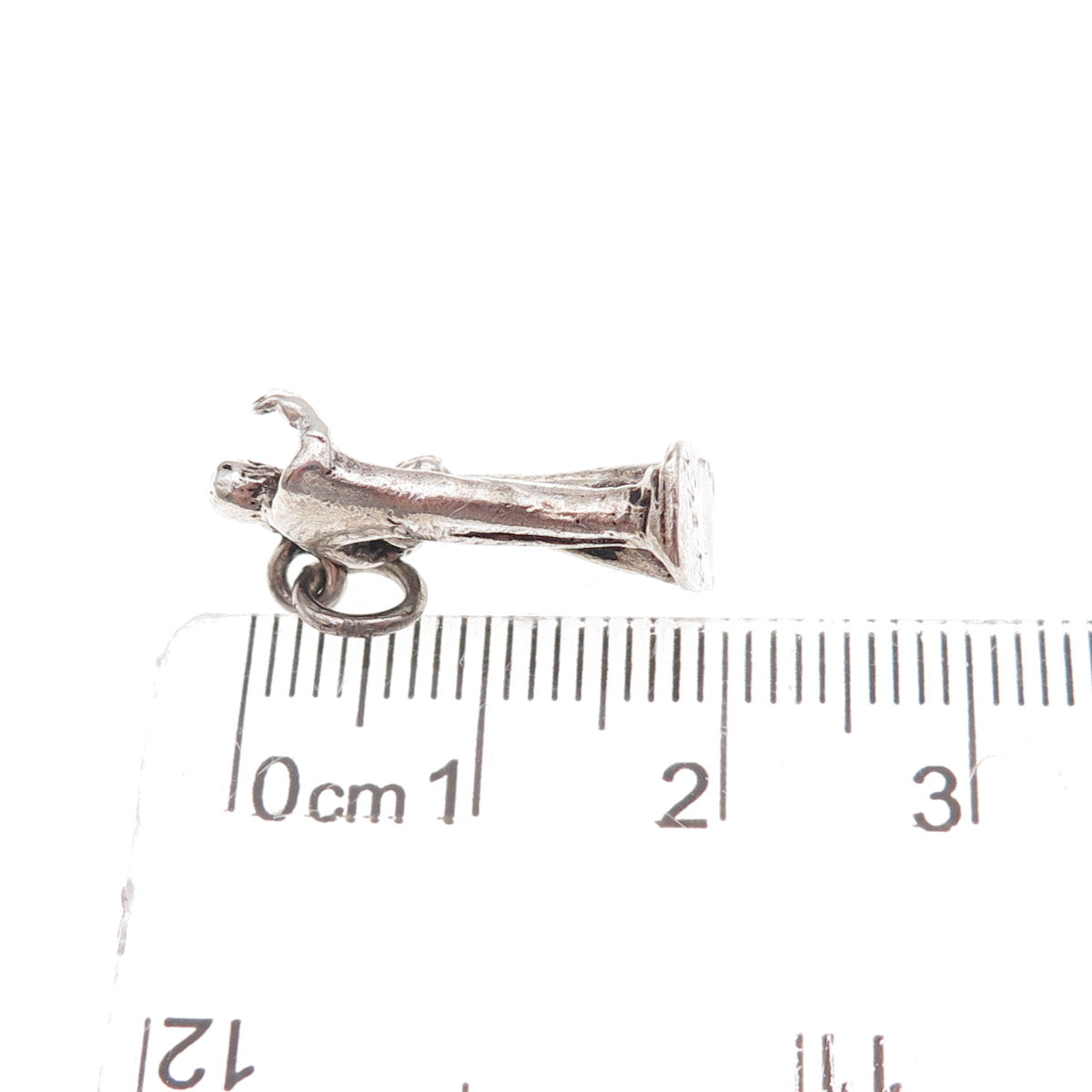 925 Sterling Silver Vintage Bride & Groom Wedding Oxidized 3D Charm Pendant