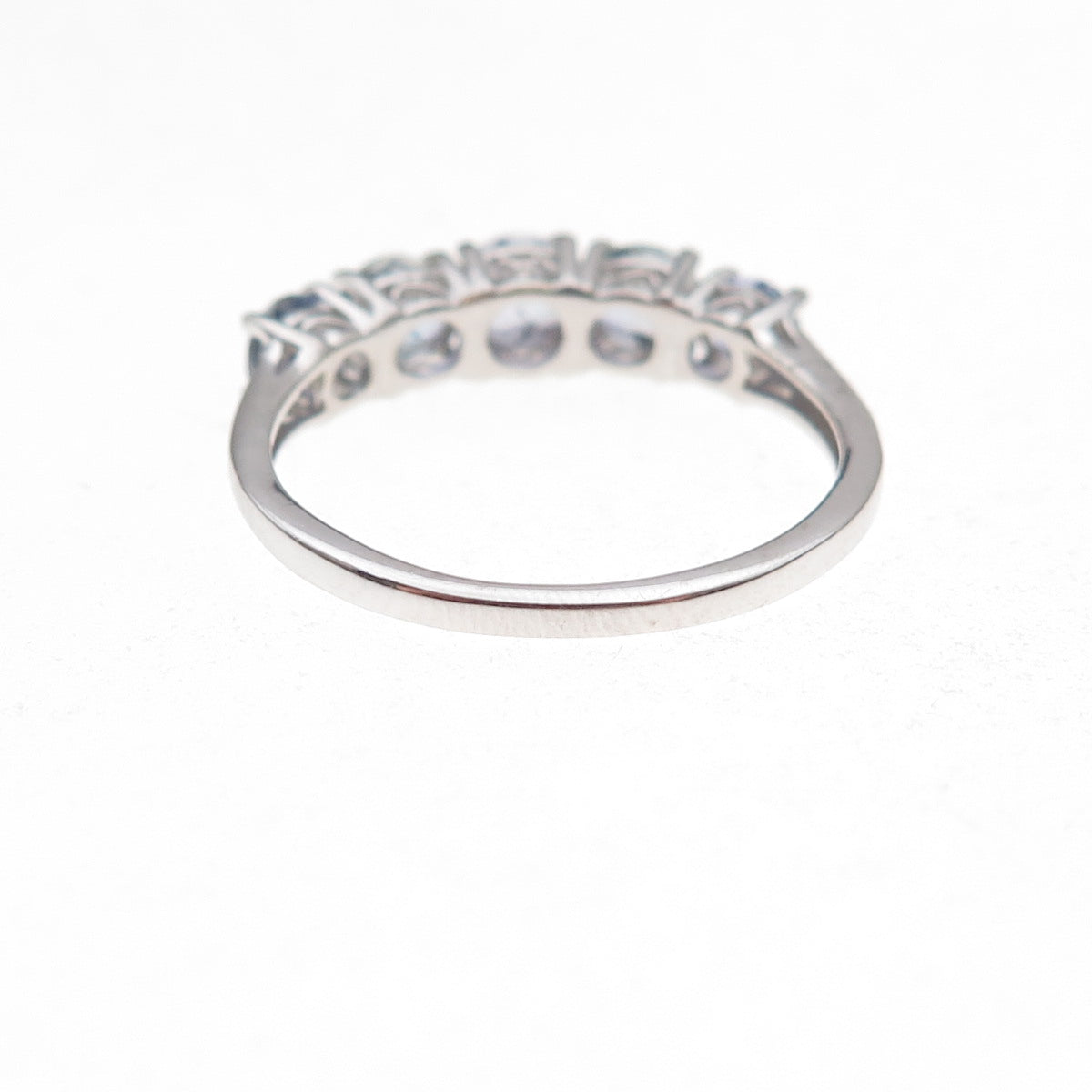 Chuck Clemency 925 Sterling Silver Real Round-Cut Tanzanite Ring Size 8.25