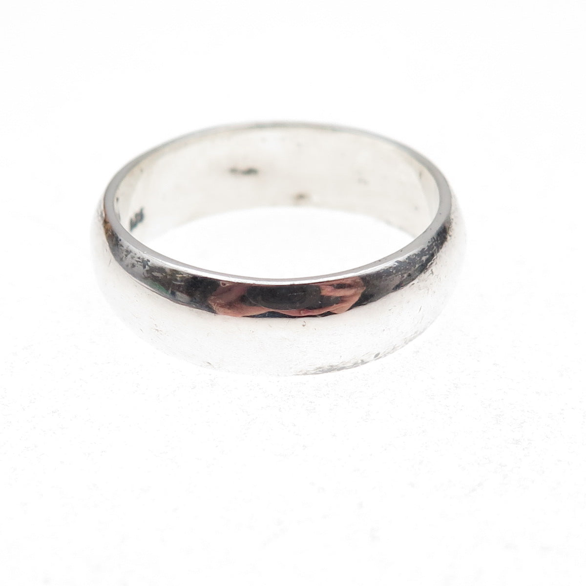 925 Sterling Silver Vintage Classic Wedding Band Ring Size 10.25
