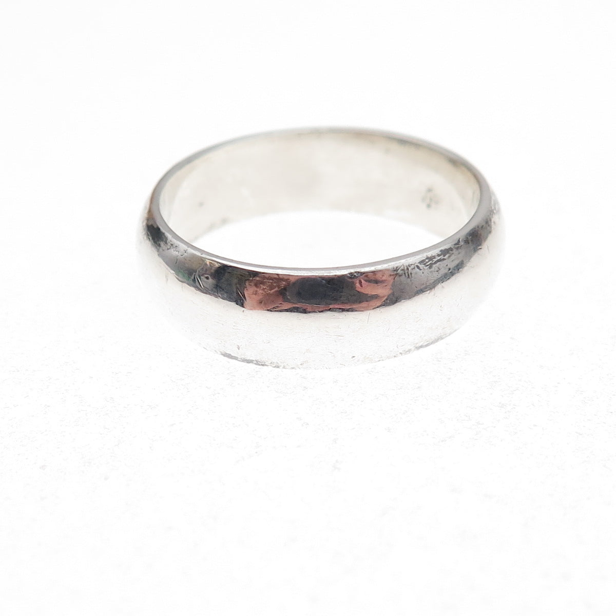 925 Sterling Silver Vintage Classic Wedding Band Ring Size 10.25