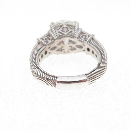Judith Ripka 925 Sterling Silver C Z Engagement Ring Size 5