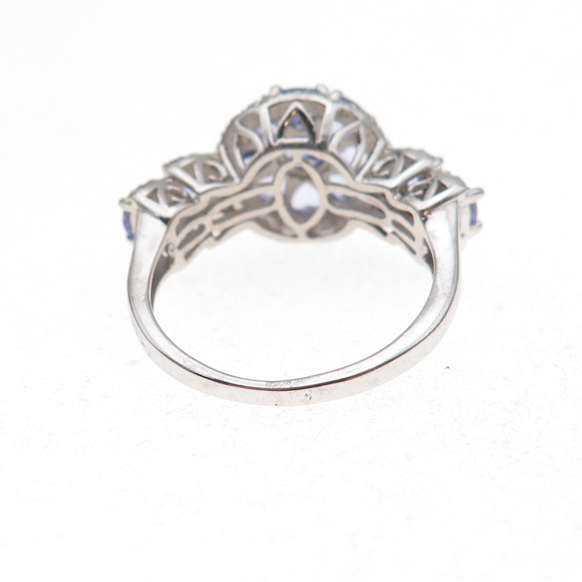 Chuck Clemency 925 Sterling Silver Real Diamond & Tanzanite Ring Size 9.5