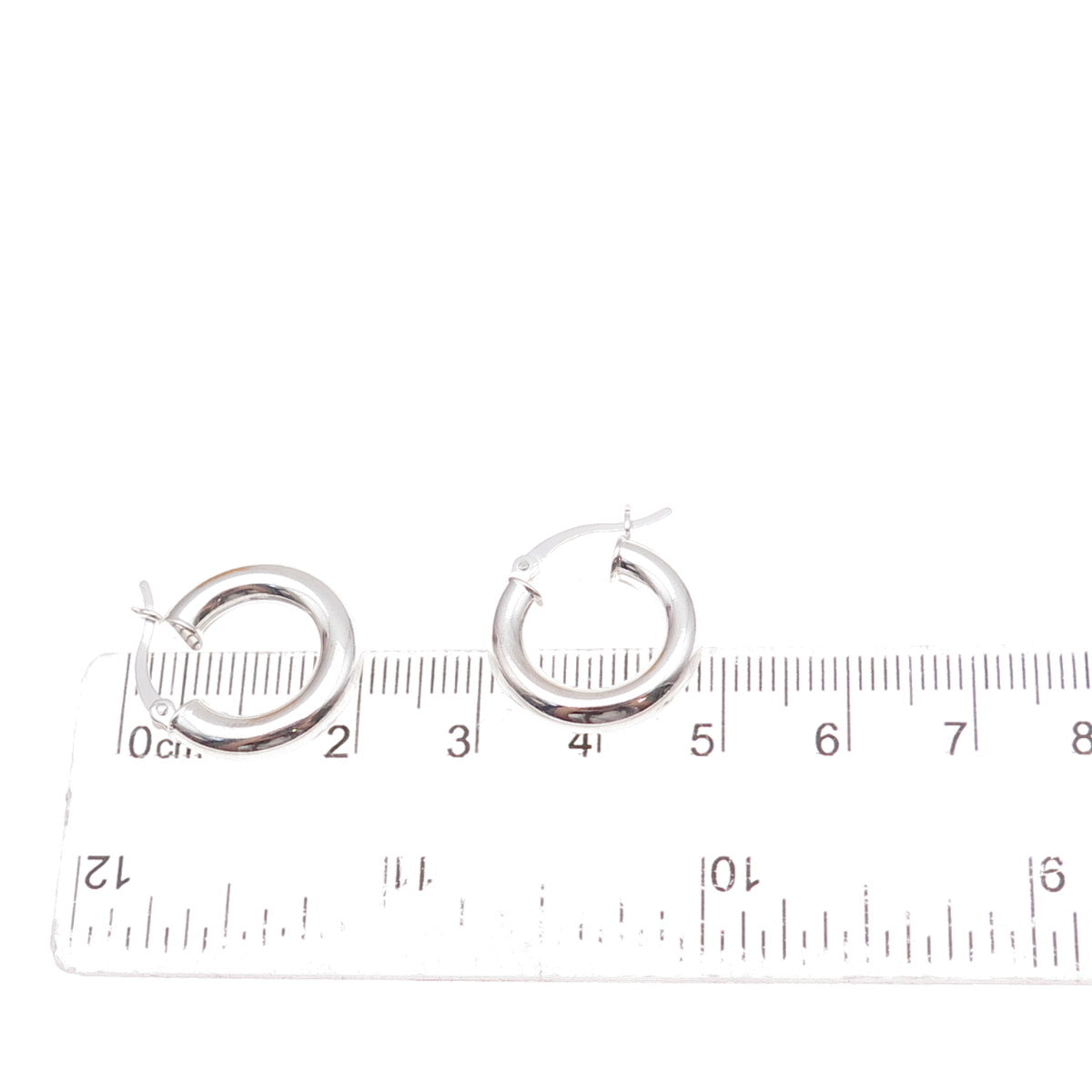 925 Sterling Silver Vintage Donut Hoop Earrings