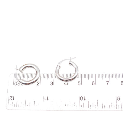 925 Sterling Silver Vintage Donut Hoop Earrings