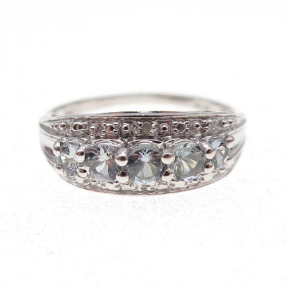 Chuck Clemency 925 Sterling Silver Real Diamond & Tanzanite Ring Size 8