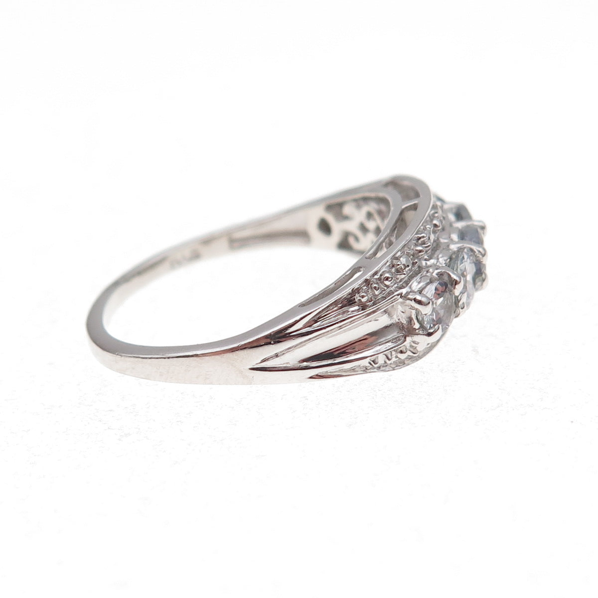 Chuck Clemency 925 Sterling Silver Real Diamond & Tanzanite Ring Size 8