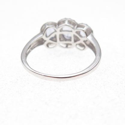 Chuck Clemency 925 Sterling Silver Real Oval-Cut Tanzanite Ring Size 8.25