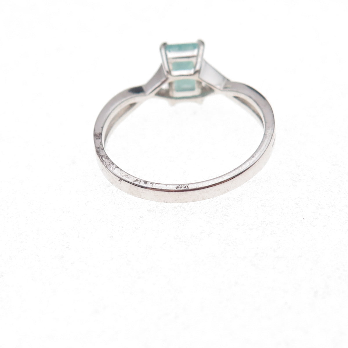 Molloy 925 Sterling Silver Real Emerald-Cut Aquamarine Ring Size 8