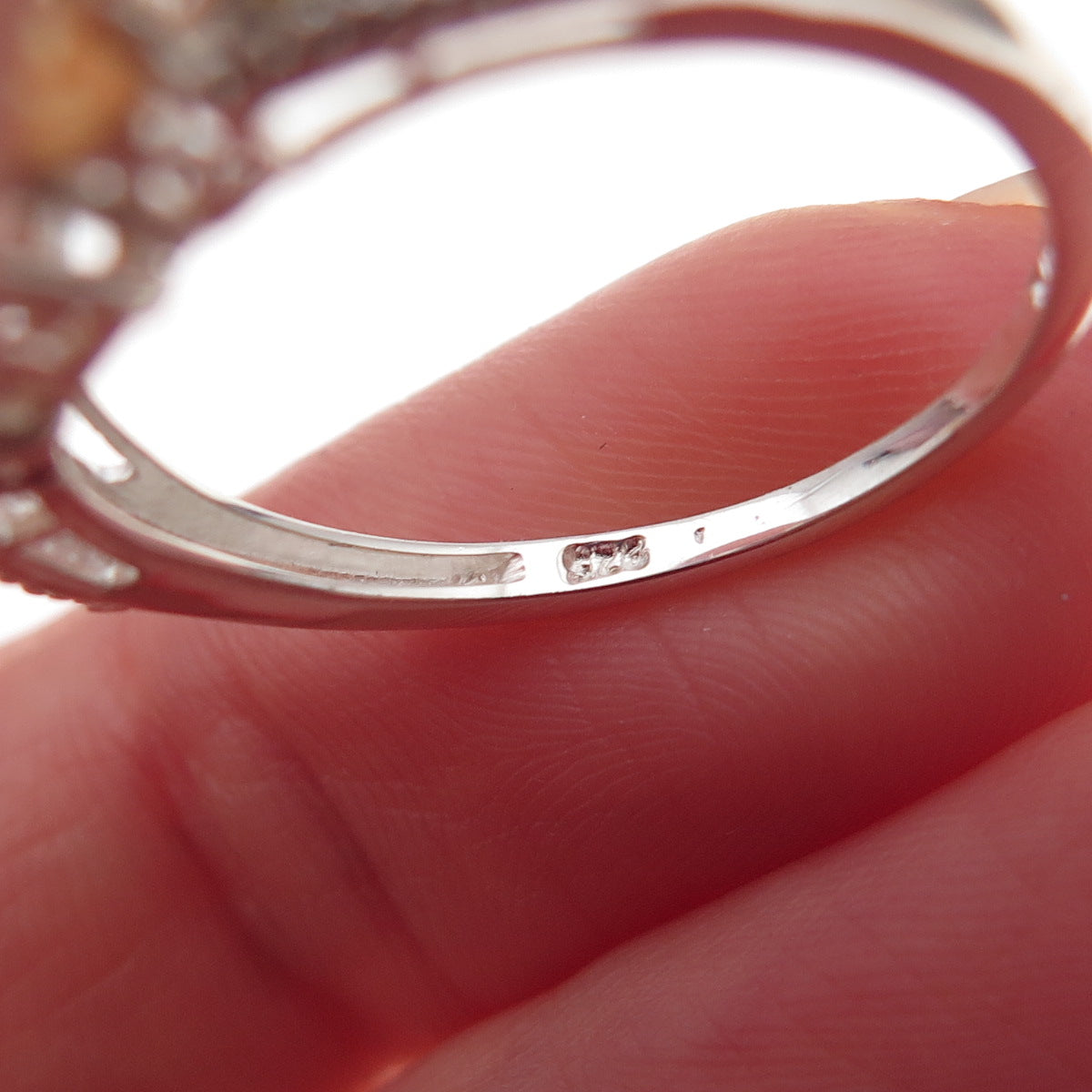Chuck Clemency 925 Sterling Silver Real Multi-Cut Citrine Ring Size 8