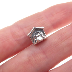 Pandora 925 Sterling Silver Doghouse Slide Bead Charm