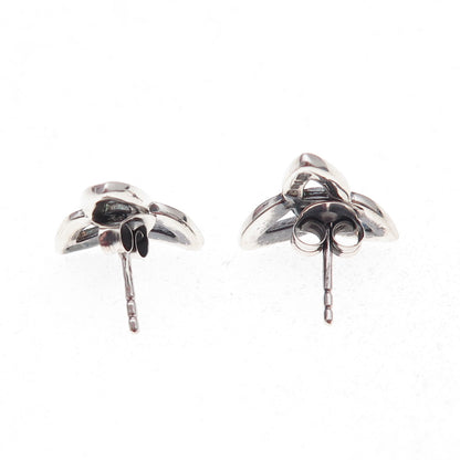 Solvar 925 Sterling Silver Vintage Ireland Celtic Trinity Oxidized Stud Earrings