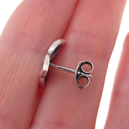 Solvar 925 Sterling Silver Vintage Ireland Celtic Trinity Oxidized Stud Earrings