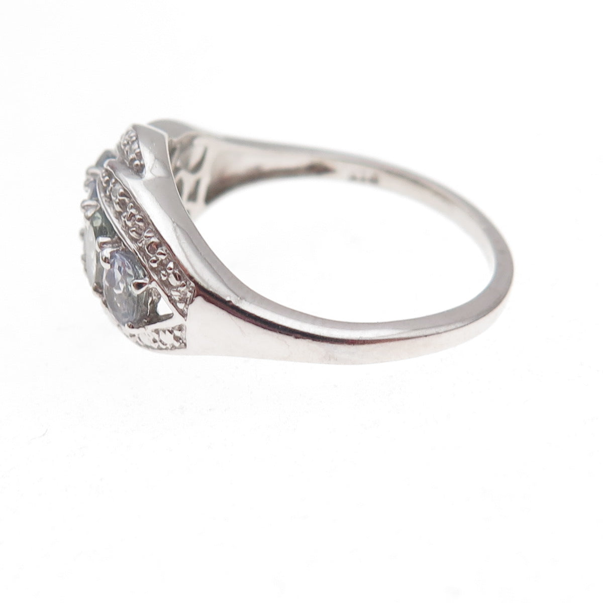 Chuck Clemency 925 Sterling Silver Real Oval-Cut Tanzanite Ring Size 8
