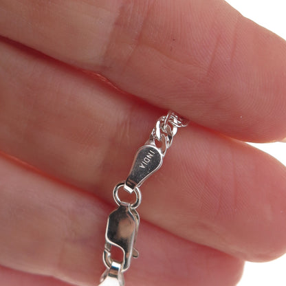 925 Sterling Silver Singapore Chain Necklace 16"
