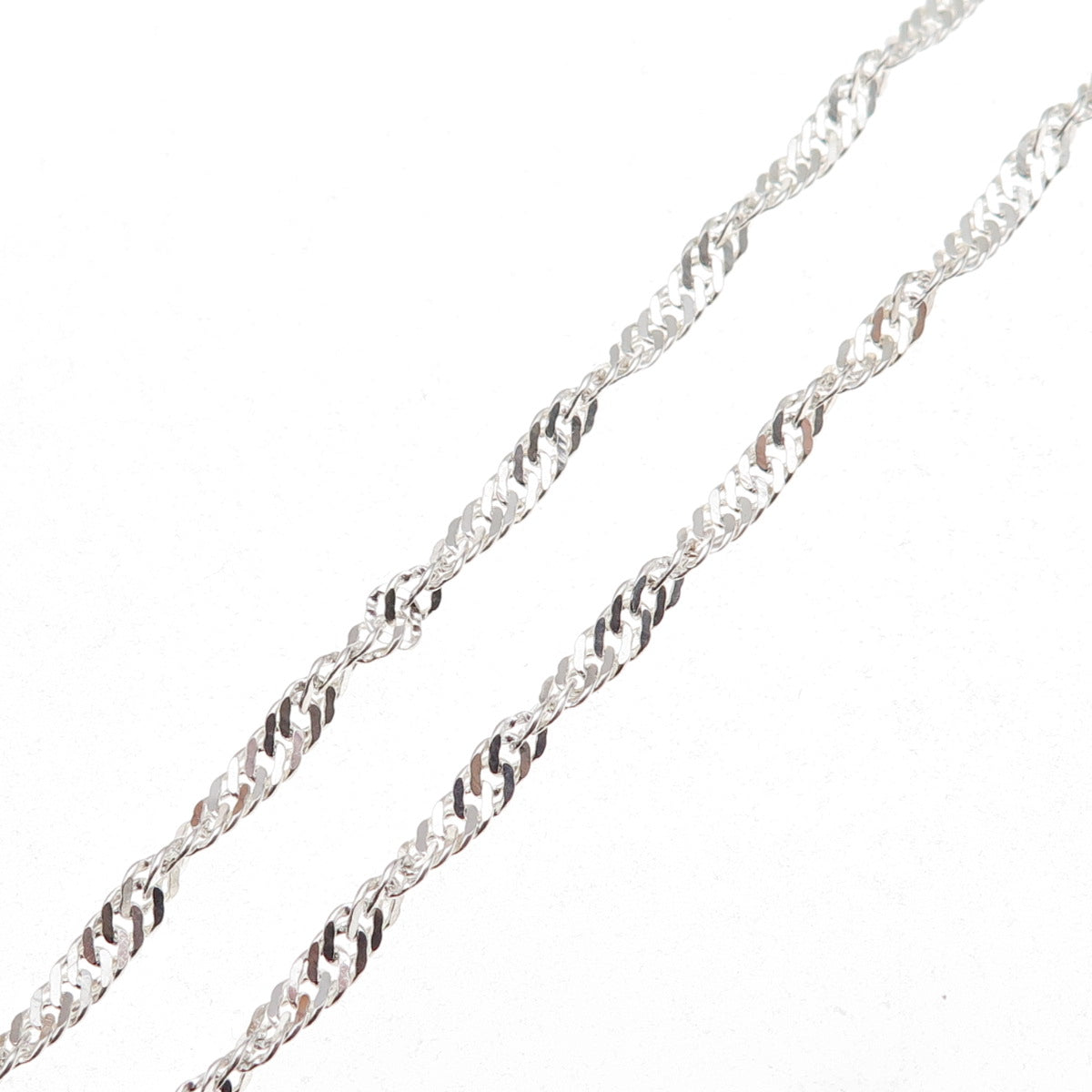925 Sterling Silver Singapore Chain Necklace 16"