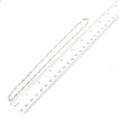 925 Sterling Silver Singapore Chain Necklace 16"
