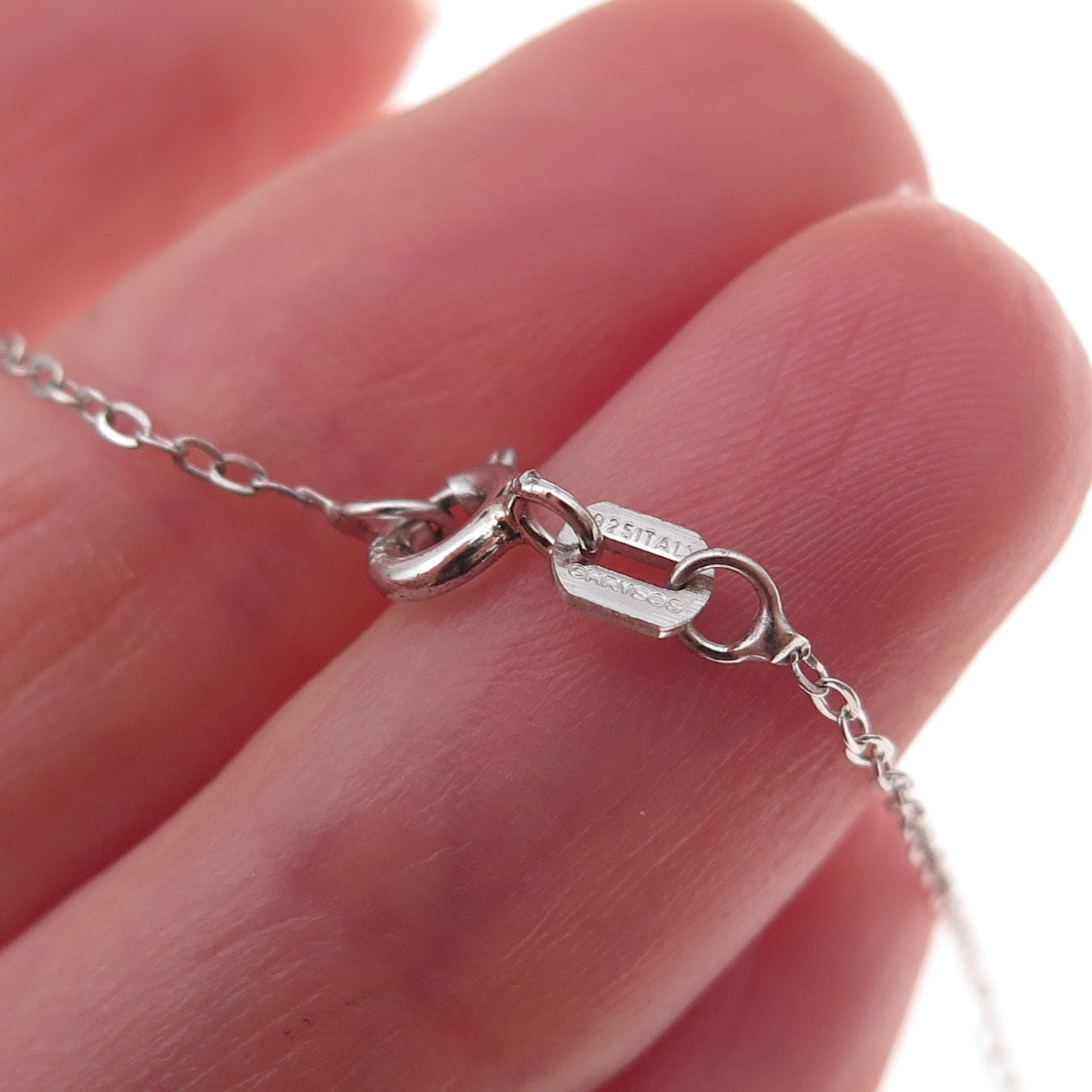 Chuck Clemency 925 Sterling Silver Real Tanzanite White Topaz Chain Necklace 18"