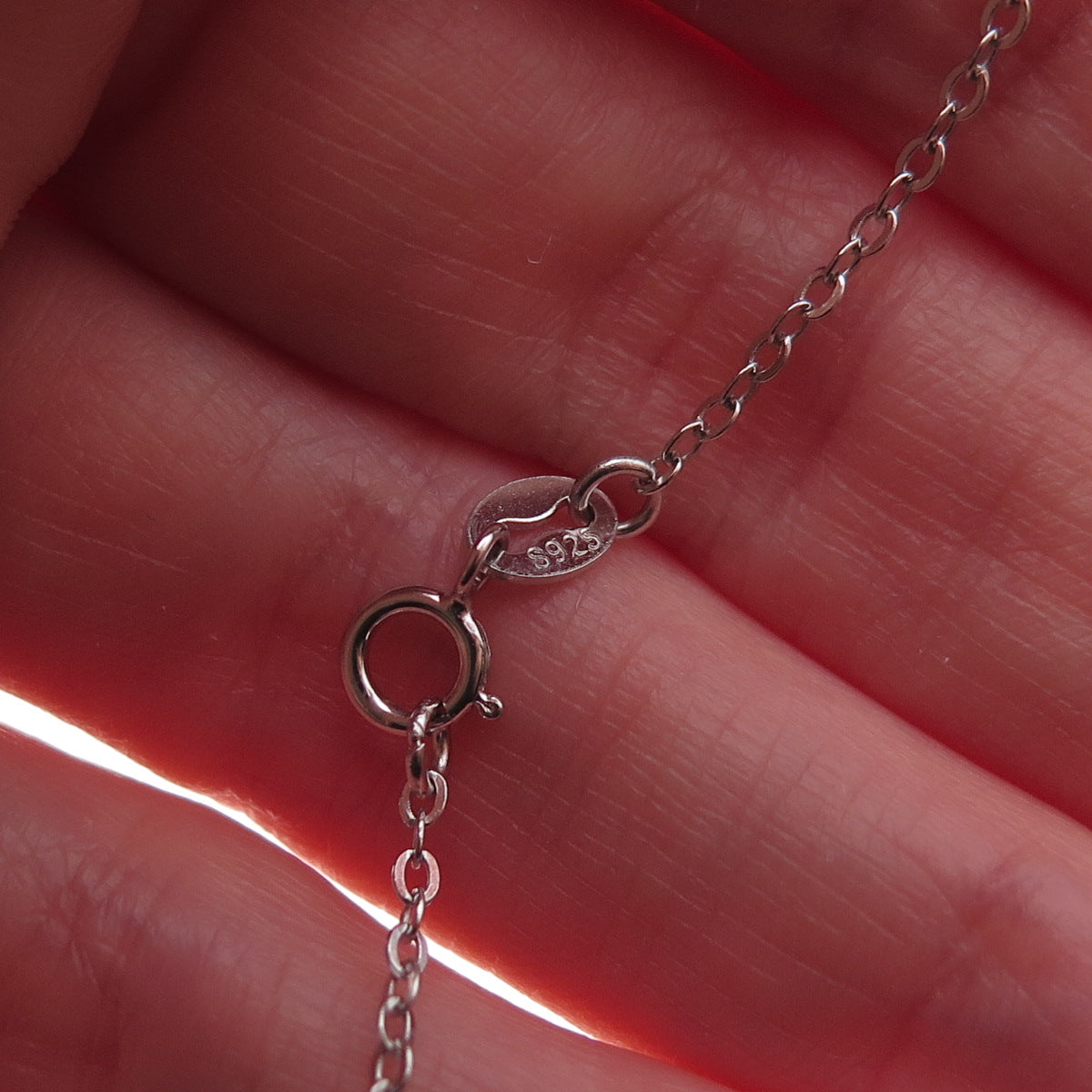 925 Sterling Silver Real Diamond Heart Baby Shoe Cable Chain Necklace 18"