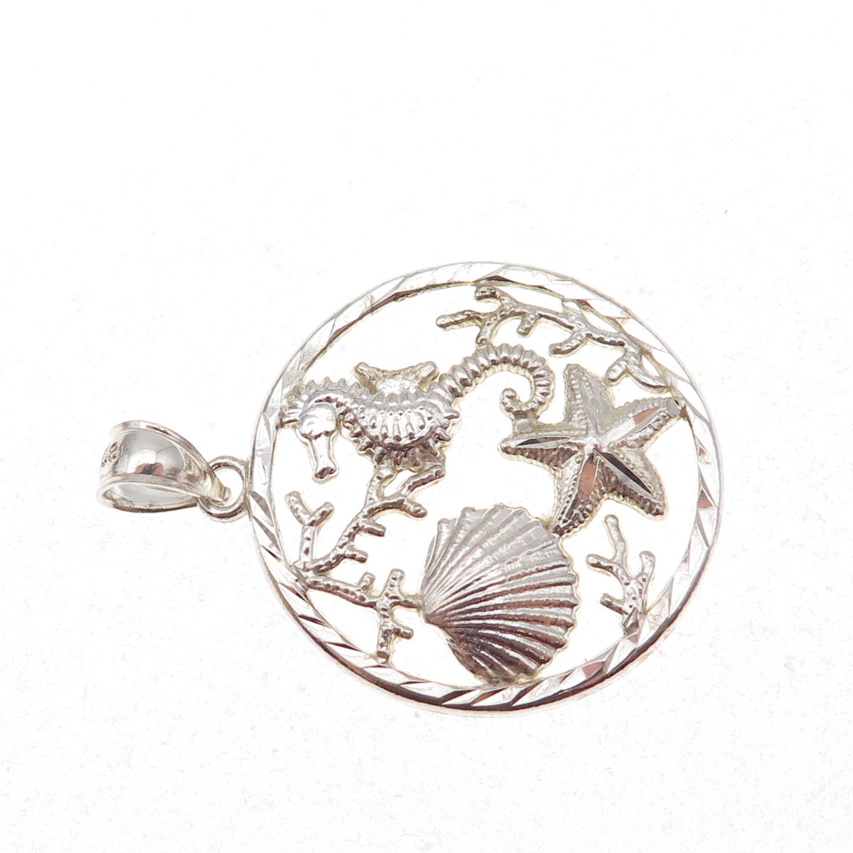 925 Sterling Silver Vintage Sea Life Charm Pendant