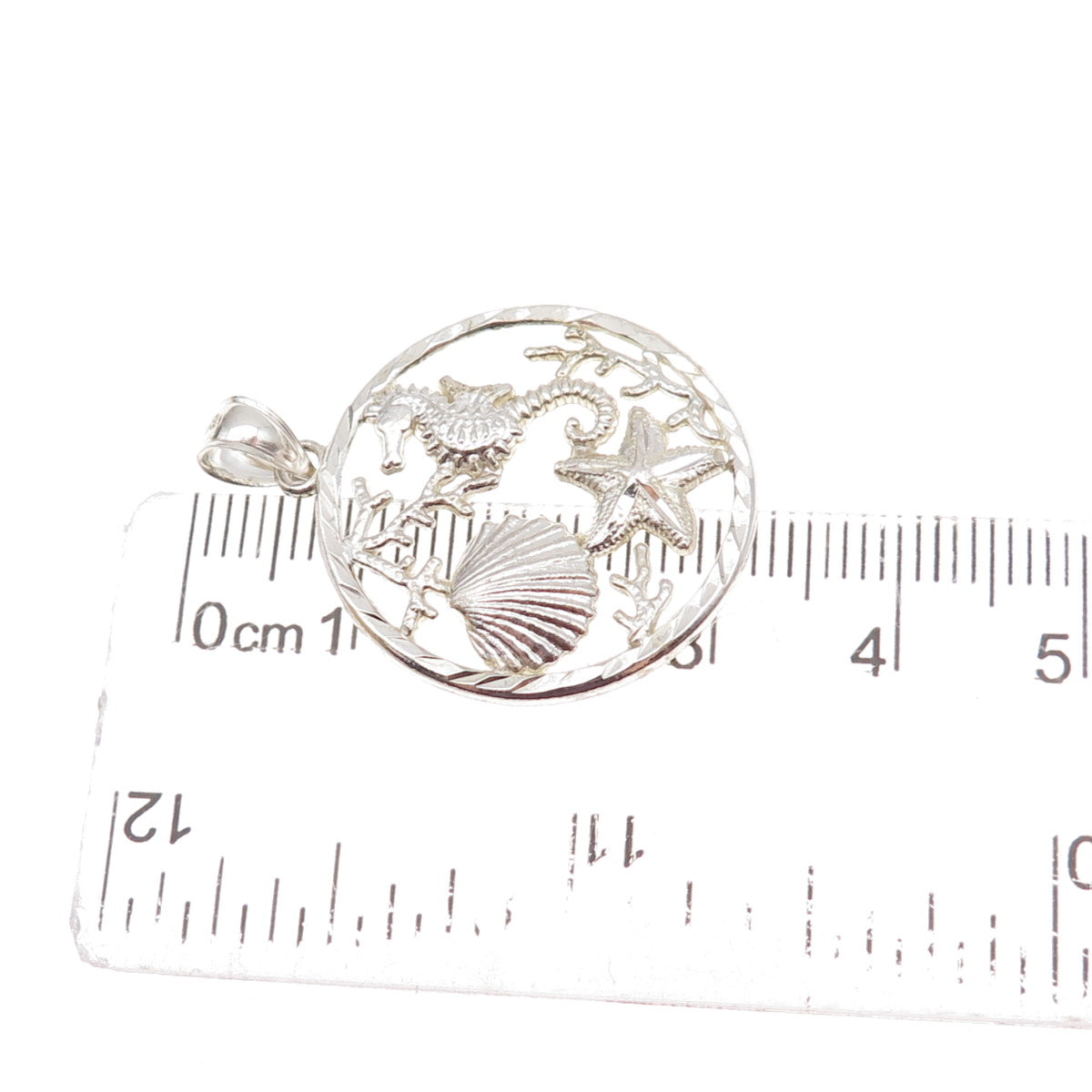 925 Sterling Silver Vintage Sea Life Charm Pendant