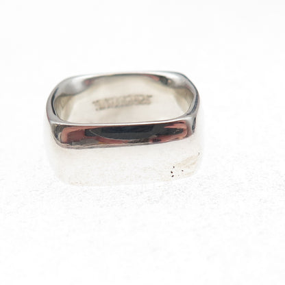 Joseph Esposito 925 Sterling Silver Vintage Modernist Square Band Ring Size 6.25