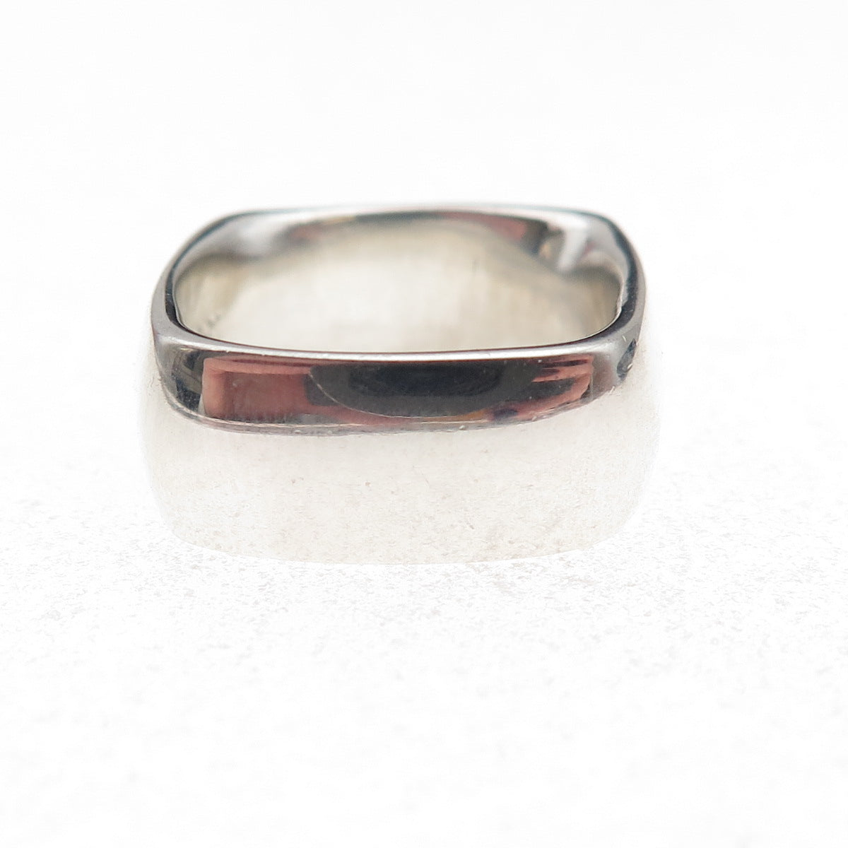 Joseph Esposito 925 Sterling Silver Vintage Modernist Square Band Ring Size 6.25